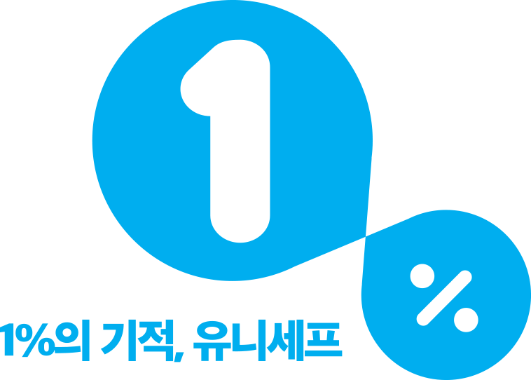 1%의 기적, 유니세프 로고